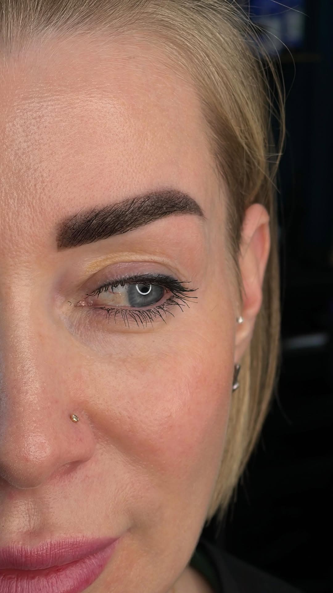 Volume lash extension application at AP Beauty Studio in Vaughan