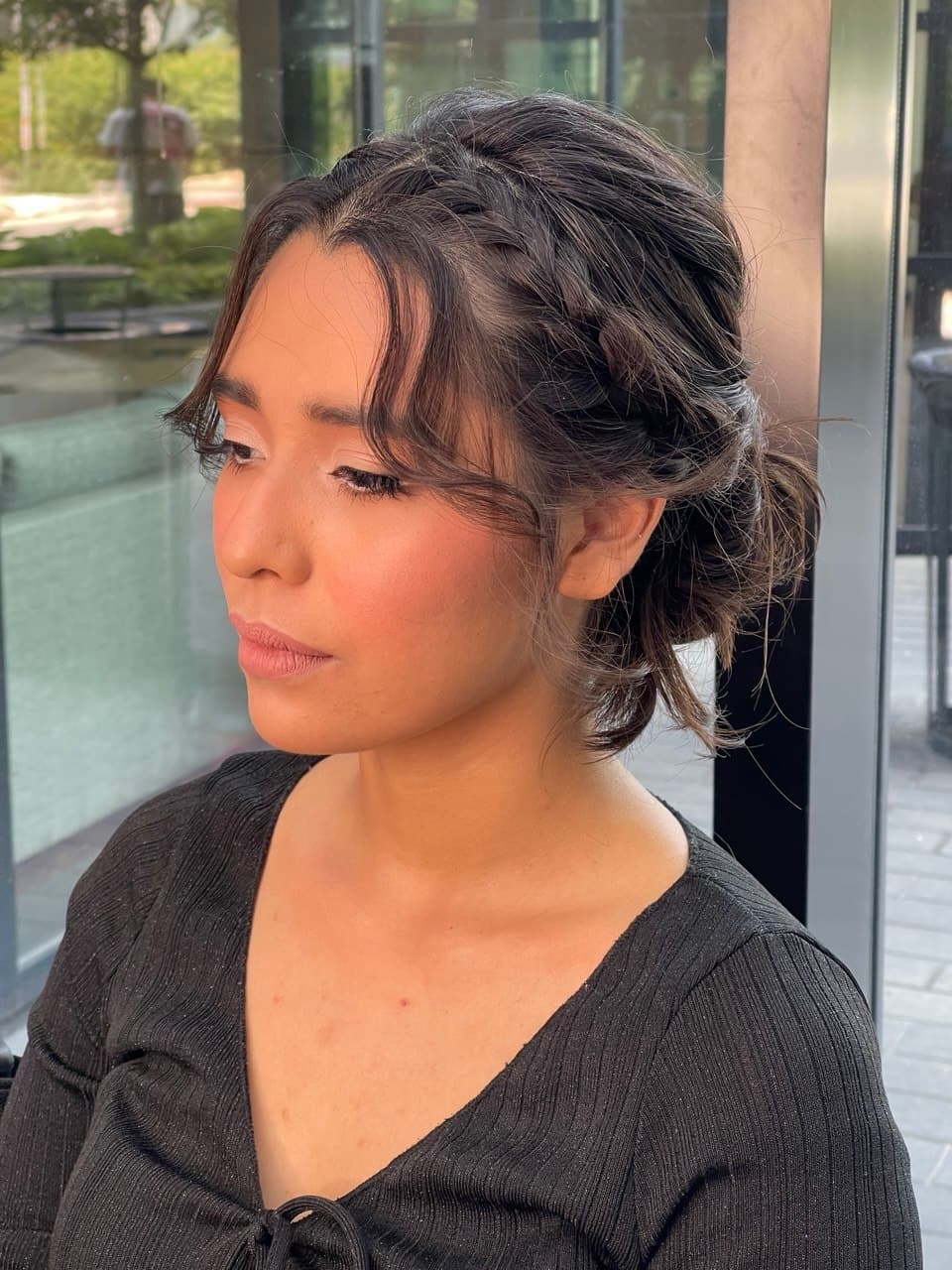 Bridal updo hair styling completed at AP Beauty Studio Vaughan